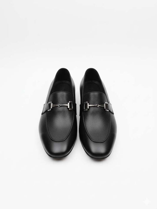 Leather Milled Loafer-Sku 379 Rubber Sole